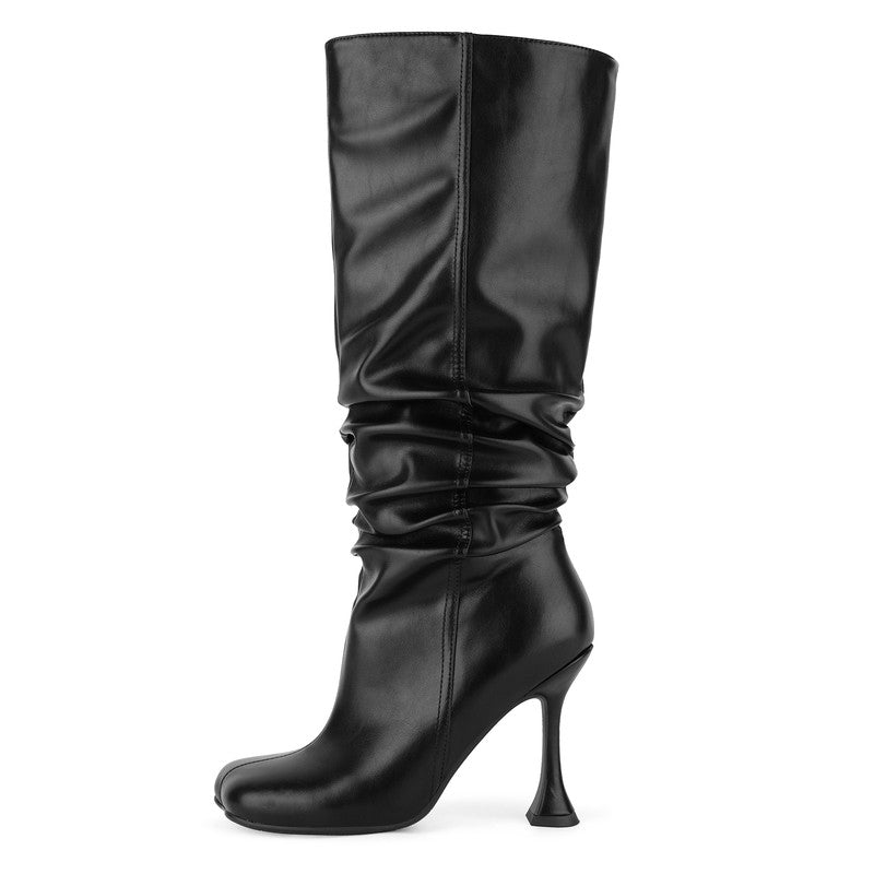 Patent Leather High Heel Boots