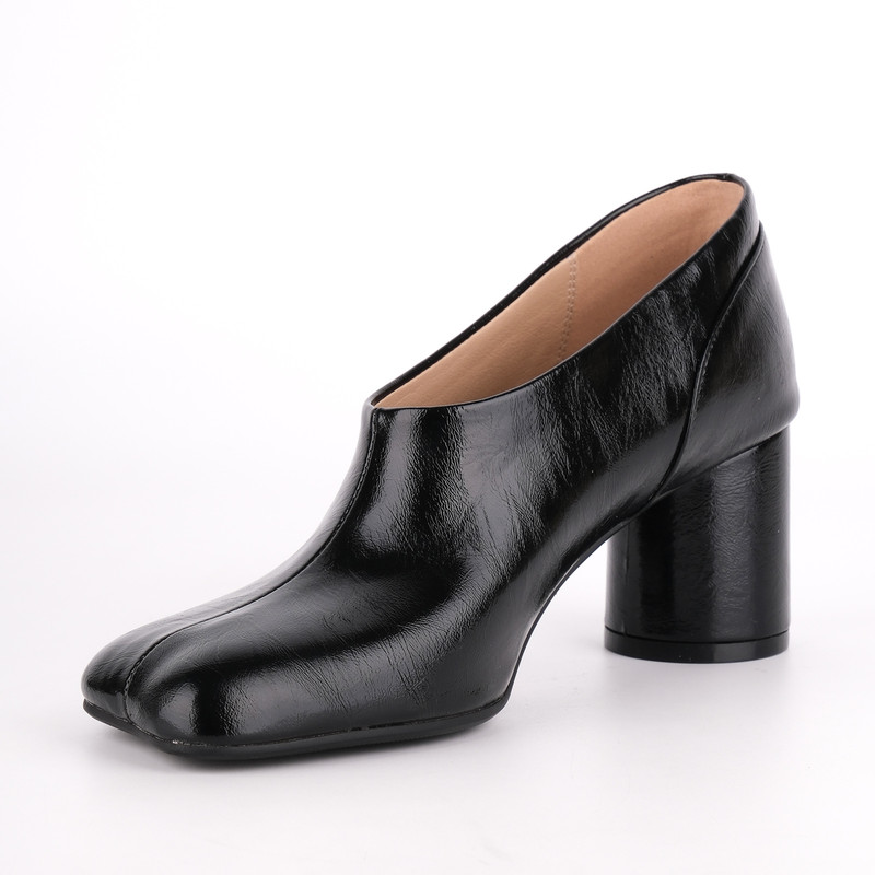 Square Toe Chunky Heels Ankle Boots