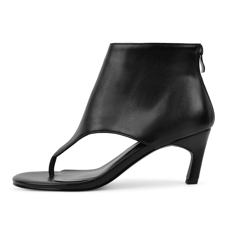 Round Toe Low Heel Sandal Boots