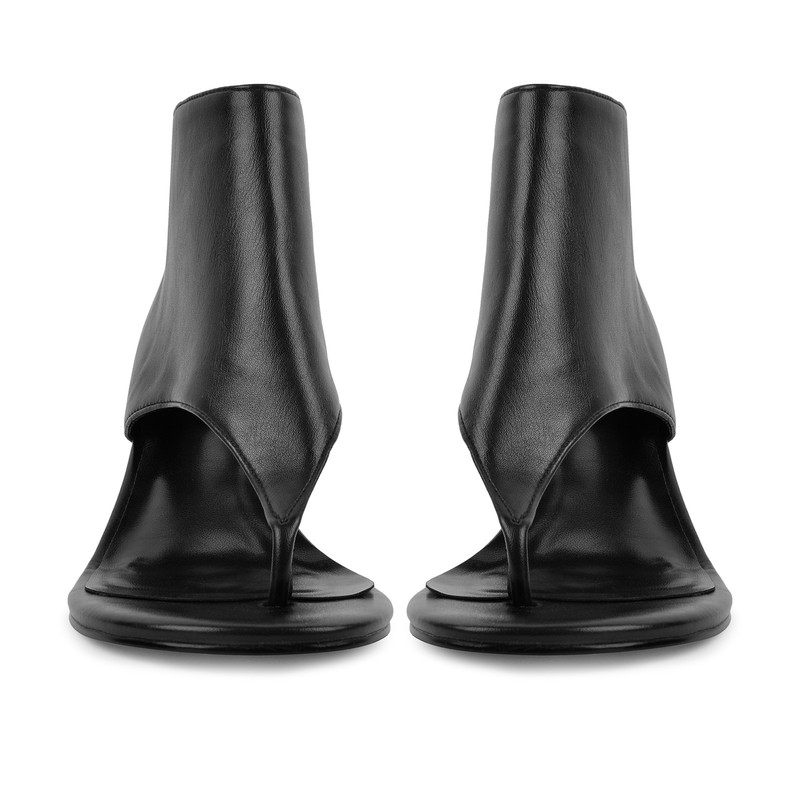 Round Toe Low Heel Sandal Boots
