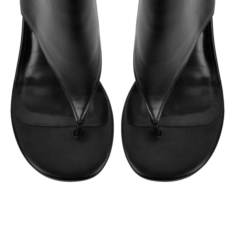 Round Toe Low Heel Sandal Boots