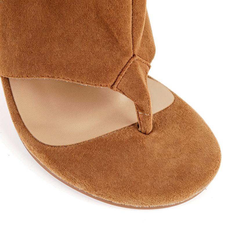 Round Toe Wedge Heel Boots