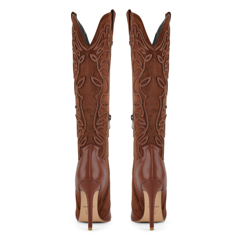 Pointed Toe Embroidery Western Boots