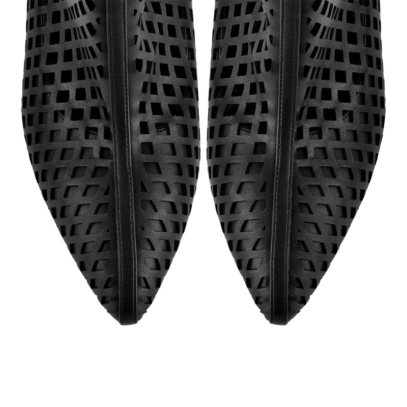 Pointed Toe Cut Out Stiletto Heel Boots