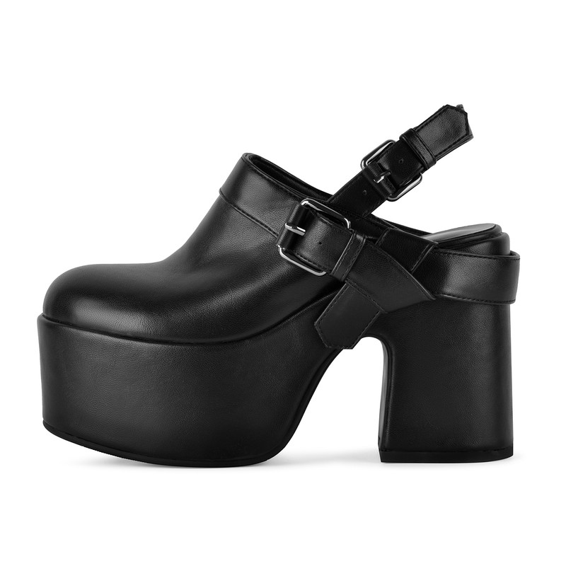 Platform Buckles Chunky Heel Sandals Boots