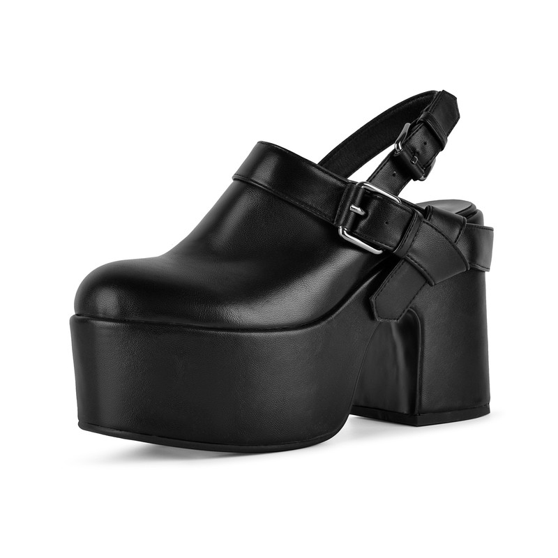 Platform Buckles Chunky Heel Sandals Boots