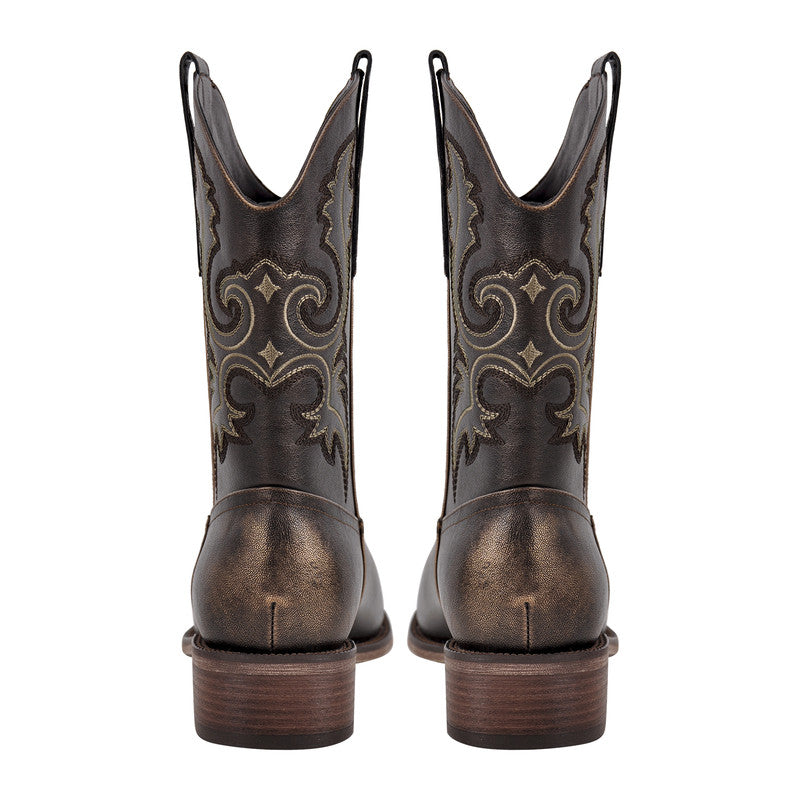 Square Toe Chunky Heel Boots