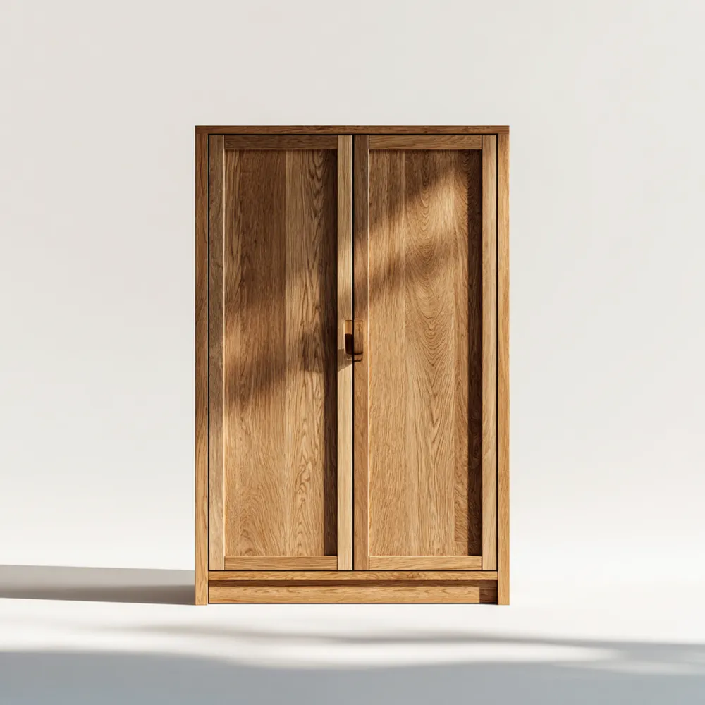 Armario de madera maciza 180x100x50 cm – Roble – Diseño clásico-Xelvador