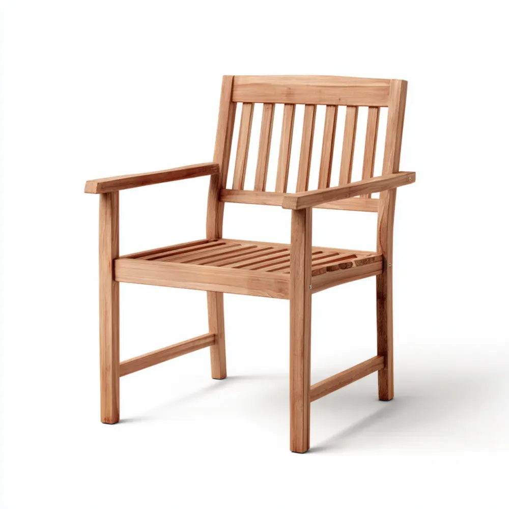 Silla de Jardín de Madera de Teca 58x60x90 cm - Madera Natural-Xelvador