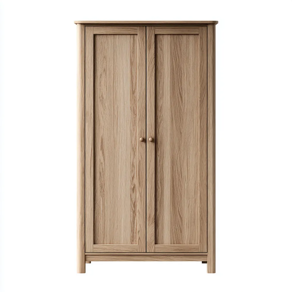 Armario de Madera 100x50x200 cm - Roble - Diseño Clásico-Xelvador