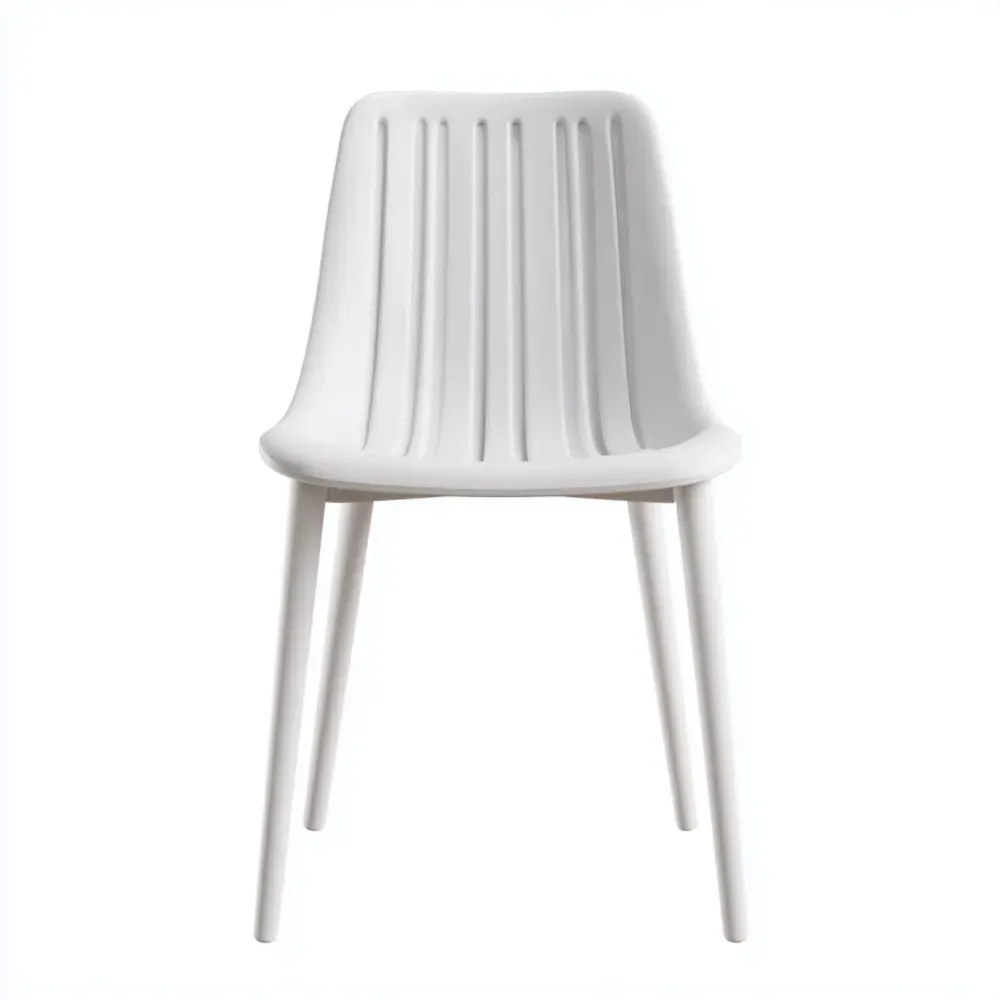 Silla de Comedor Plástico 85x45x50 cm - Blanco-Xelvador