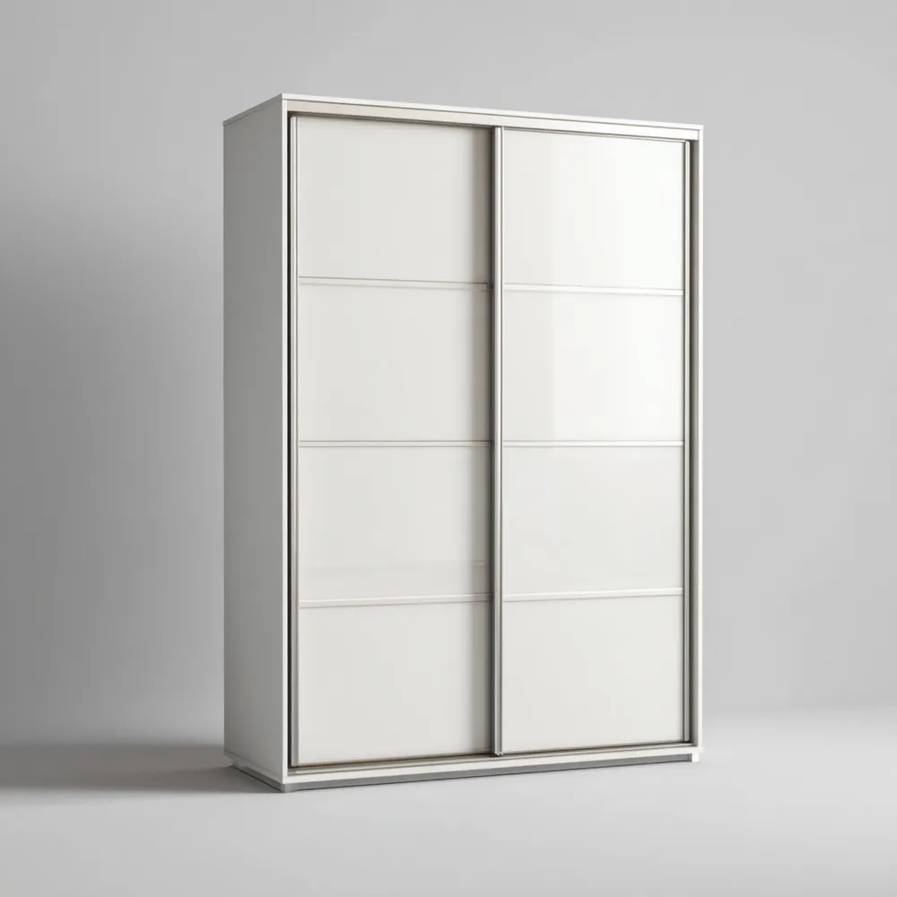 Armario Puertas Correderas de Madera 200x62x216 cm - Blanco-Xelvador