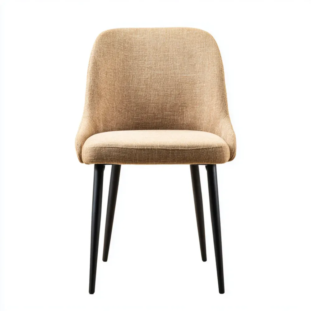 Silla de Comedor Tapizada 50x60x85 cm - Beige - Estilo Moderno