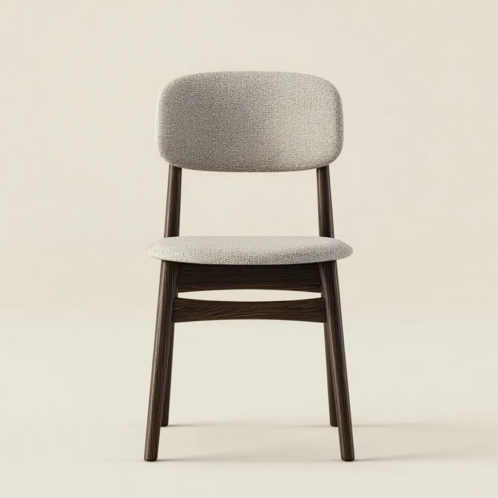 Silla de comedor Tapizada Tela 45x50x85 cm - Gris Claro