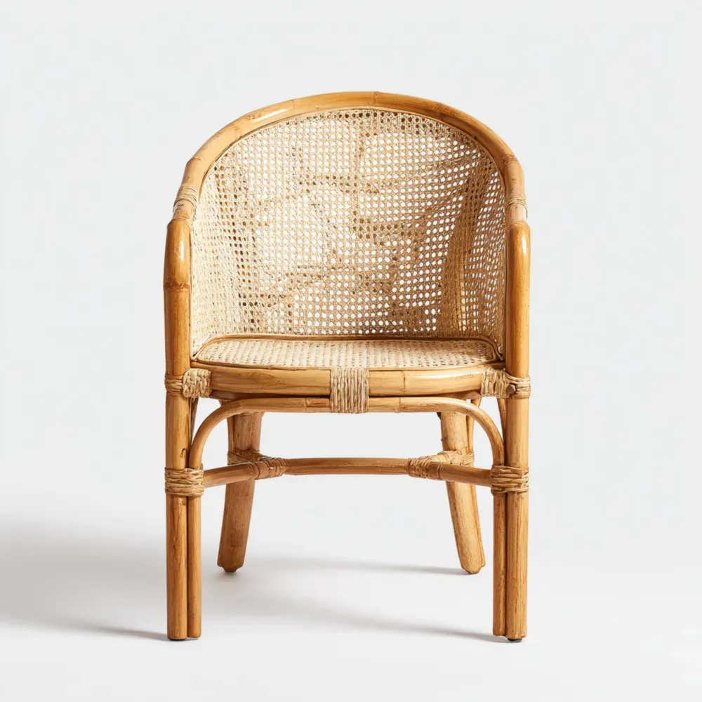 Silla de Patio de Ratán - 75x60x55 cm - Natural