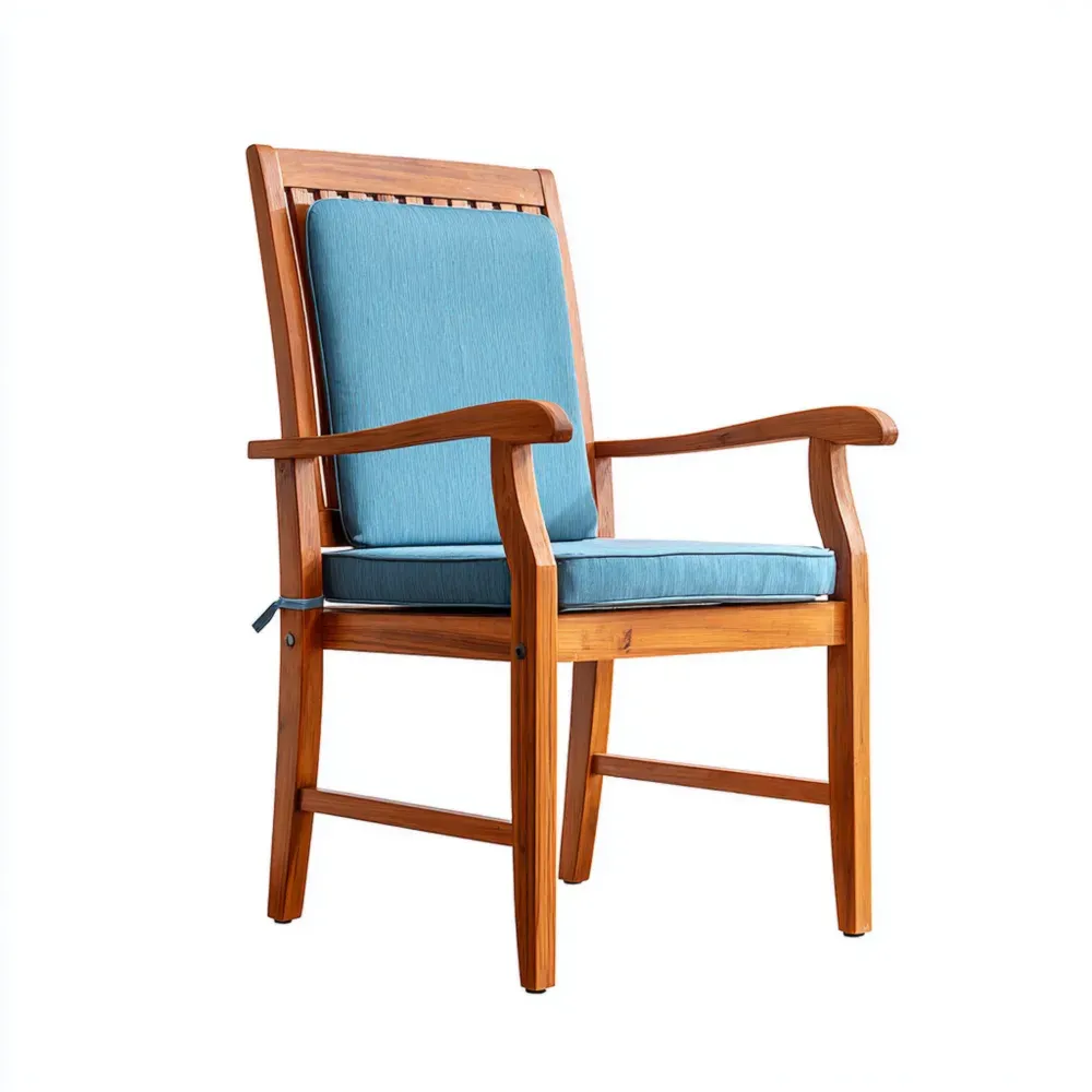 Silla de Jardín Madera y Tela 60x60x90 cm – Azul – Diseño Contemporáneo