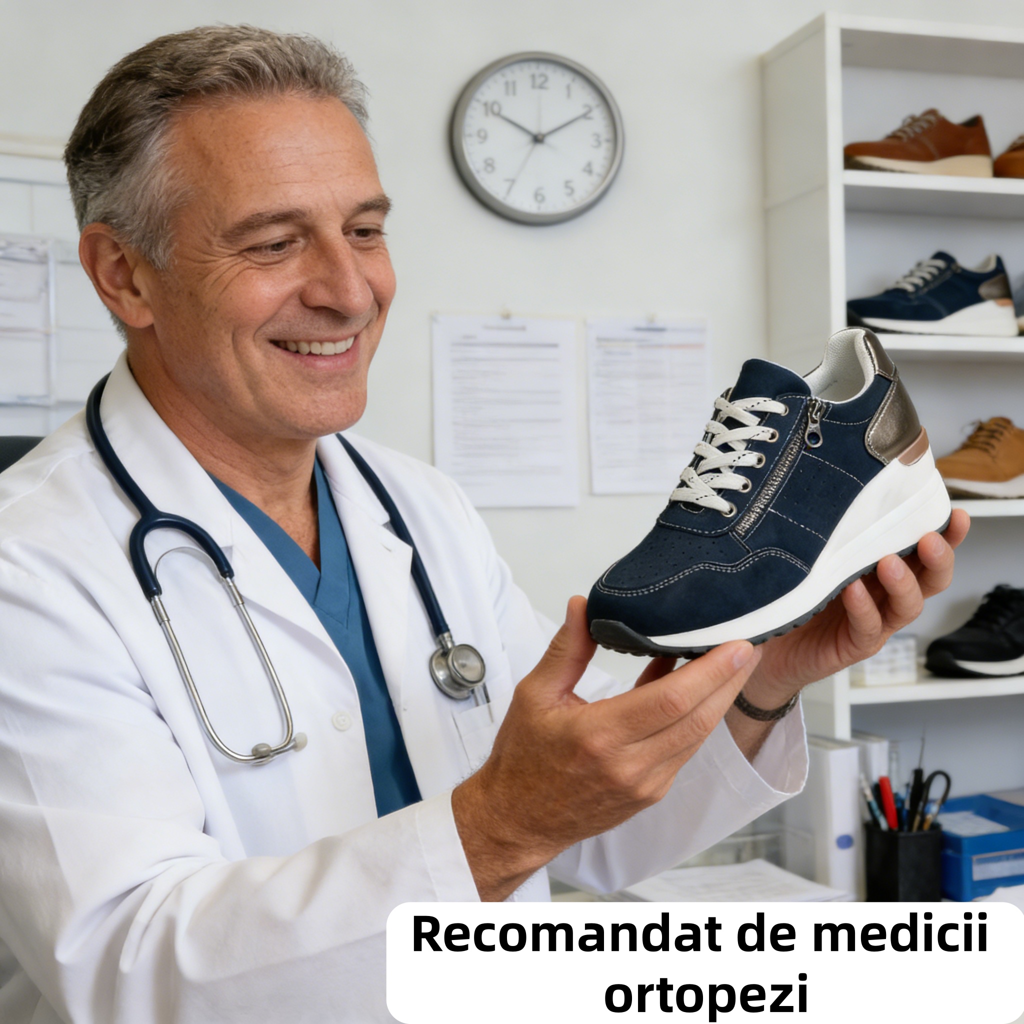🔥70% reducere astăzi - Nu ratați! ⏰ Pantofi ortopedici cu design ergonomic - design cu suport pentru arcul plantar 👞 Ameliorează cu ușurință durerea de picior