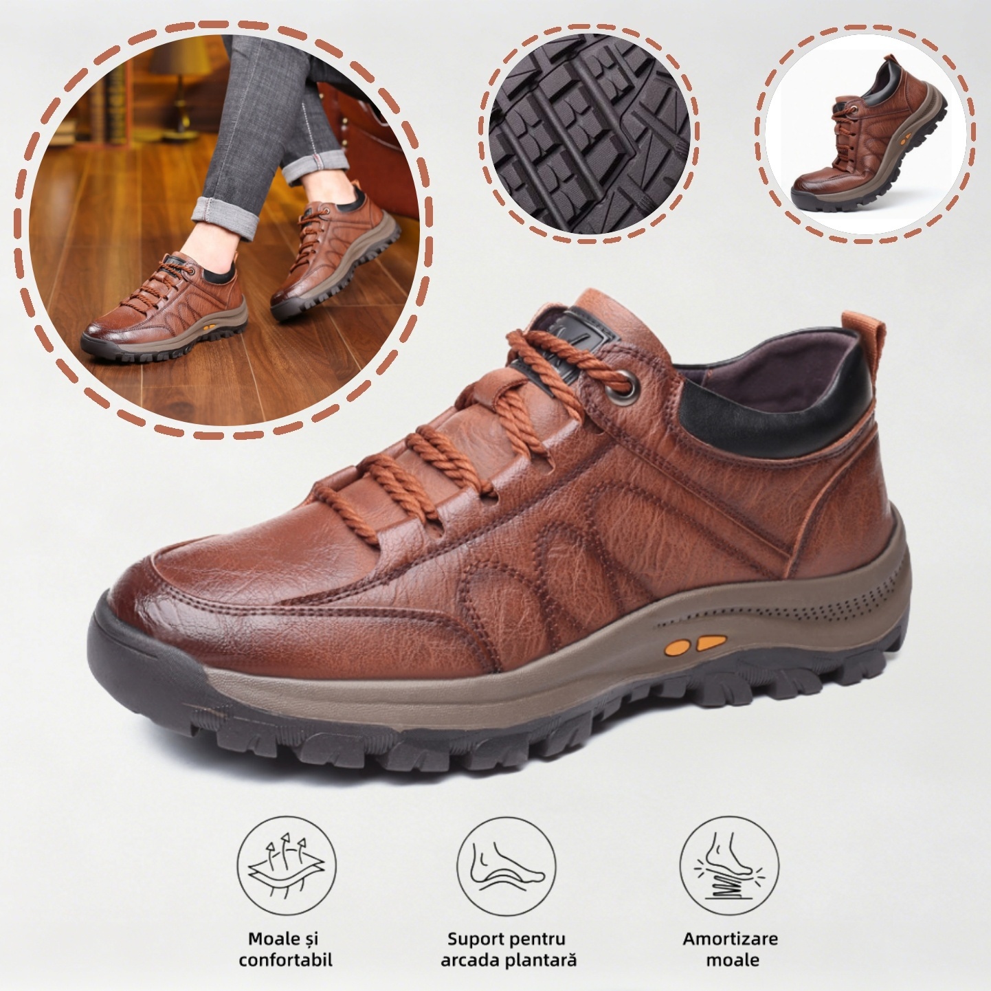 🎉70% reducere astăzi, oferta se termină în curând! 🐂 Pantofi ortopedici bărbătești, confecționați din piele naturală italiană 👞 Ameliorează durerea ✅ Mers confortabil