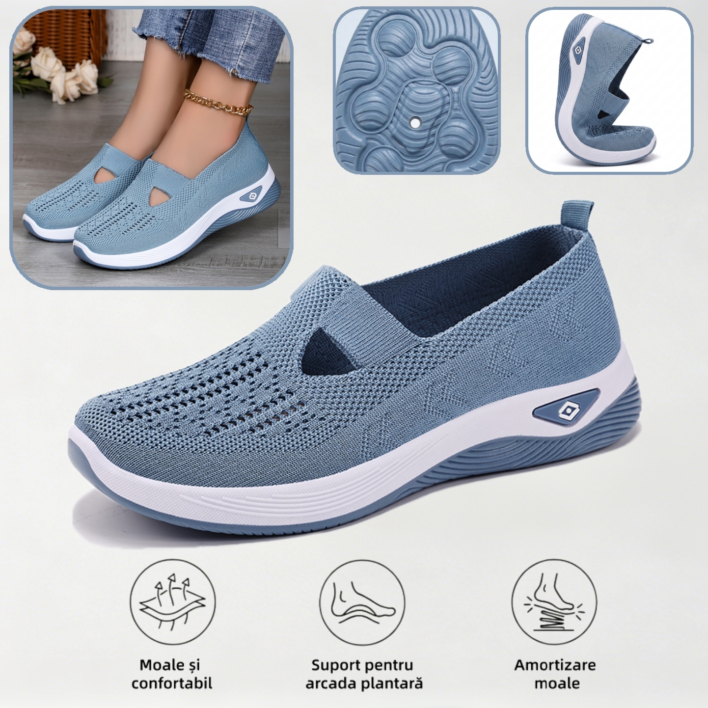 🔥70% reducere astăzi - Nu ratați! ⏰ Pantofi ortopedici cu design ergonomic - design cu suport pentru arcul plantar 👞 Ameliorează cu ușurință durerea de picior