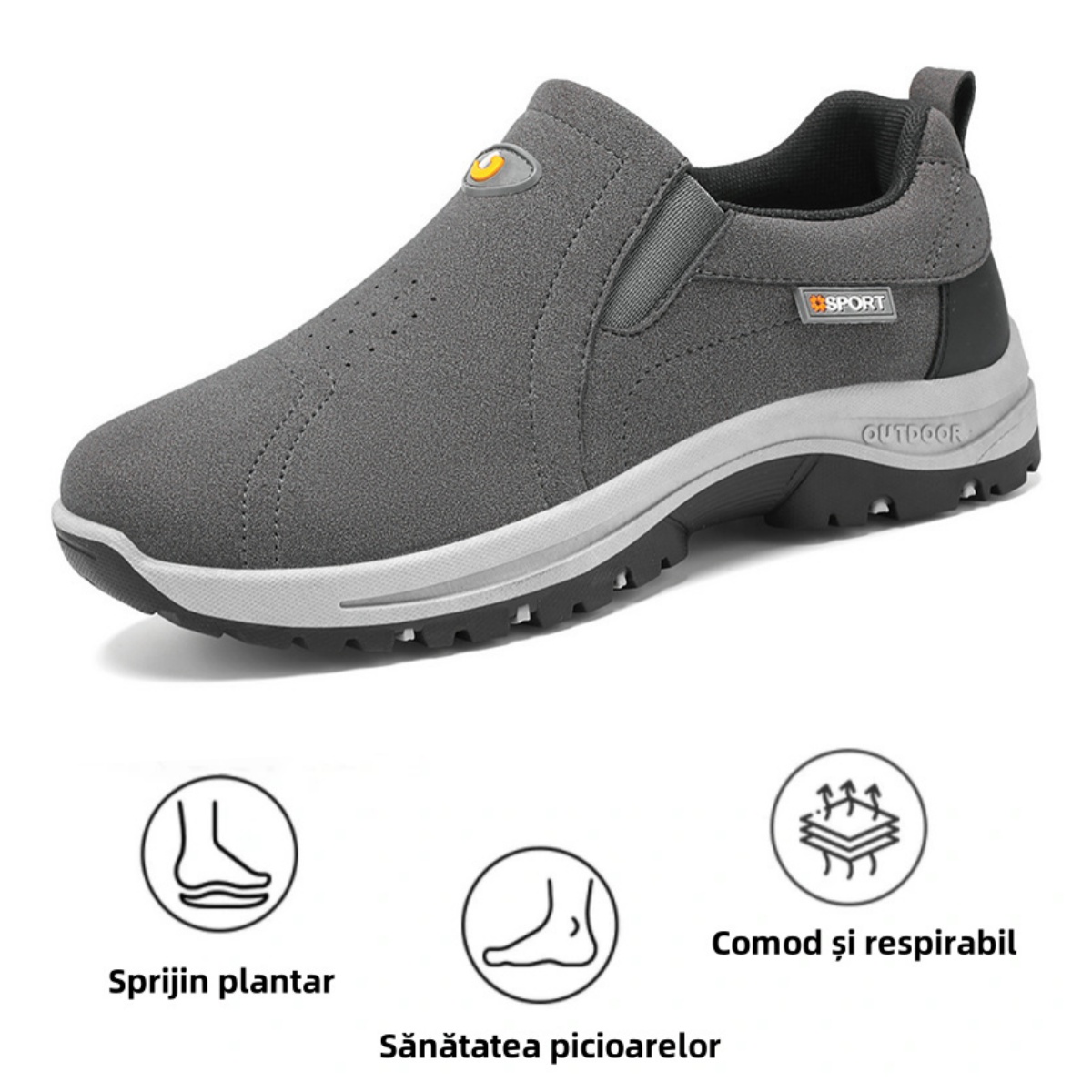 【🎁Ofertă limitată】Pantofi ortopedici noi pentru bărbați cu design ergonomic👞 Ameliorează eficient durerea la mers✅ Face mersul mai confortabil✅