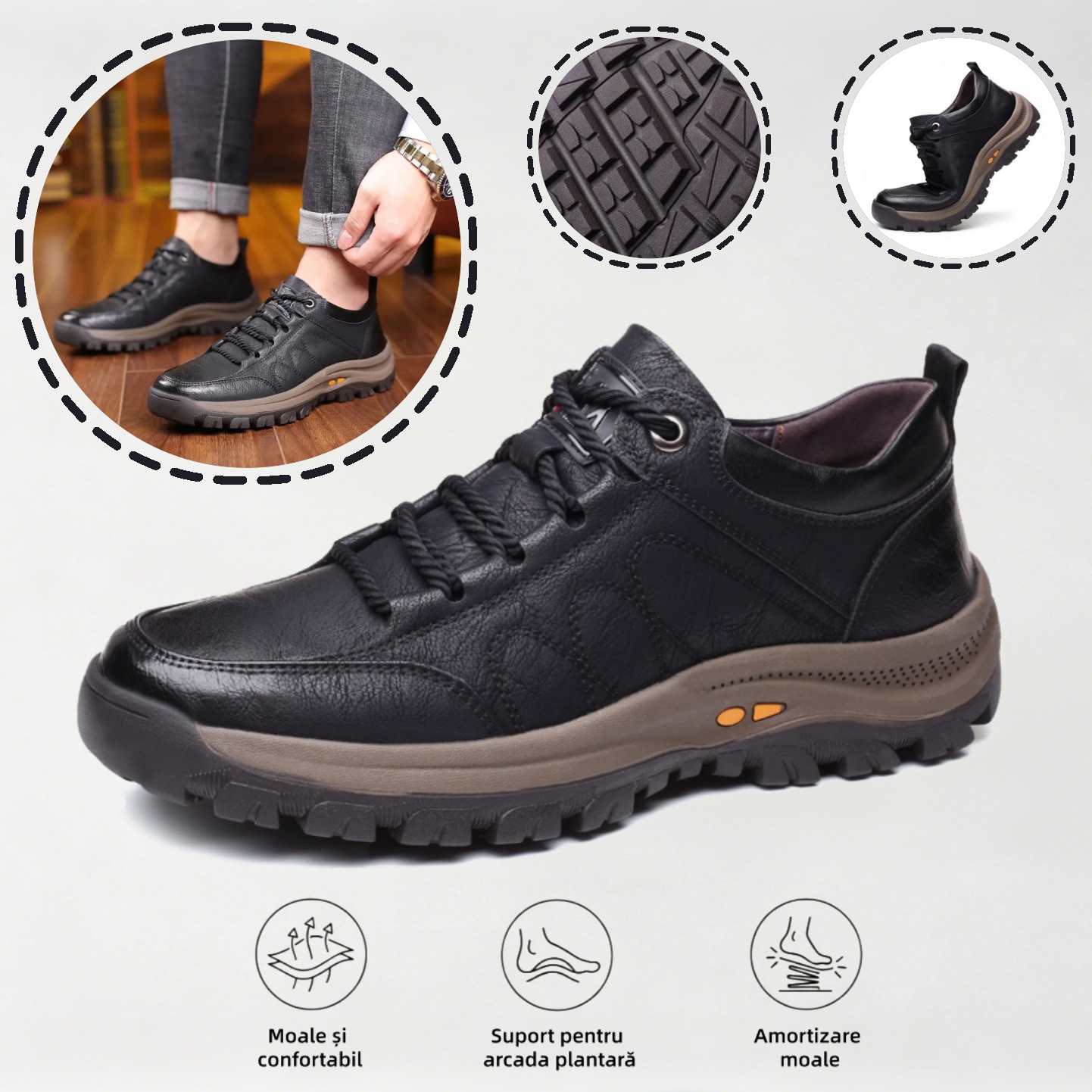 🎉70% reducere astăzi, oferta se termină în curând! 🐂 Pantofi ortopedici bărbătești, confecționați din piele naturală italiană 👞 Ameliorează durerea ✅ Mers confortabil