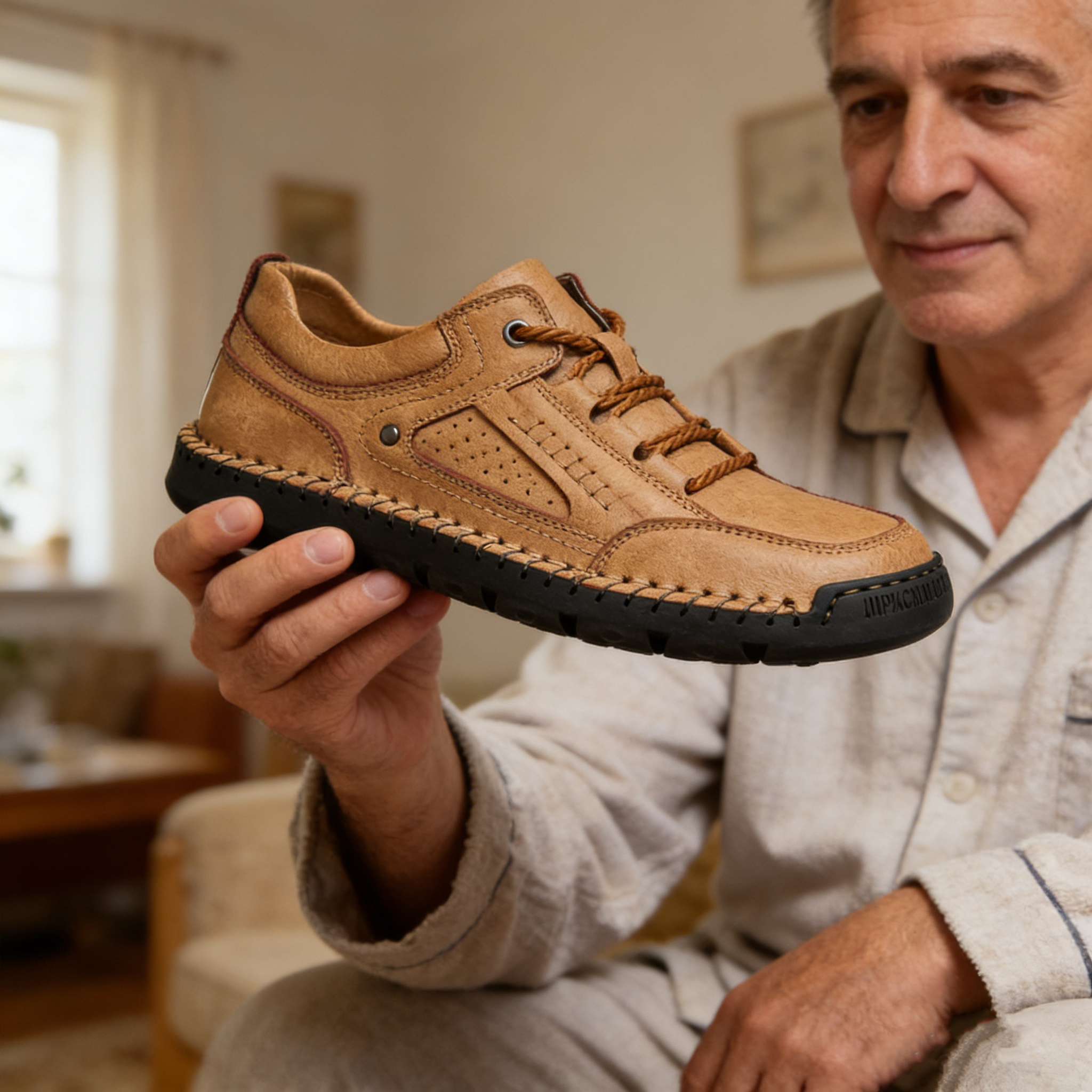 【🎁Ofertă limitată în timp - Nu ratați】 - Pantofi ortopedici australieni autentici, lucrați manual, confortabili, din piele de vițel👞 (suport pentru arcadă - ameliorează durerea piciorului), asigurând un mers confortabil✅