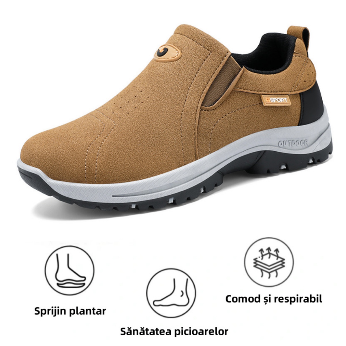 【🎁Ofertă limitată】Pantofi ortopedici noi pentru bărbați cu design ergonomic👞 Ameliorează eficient durerea la mers✅ Face mersul mai confortabil✅