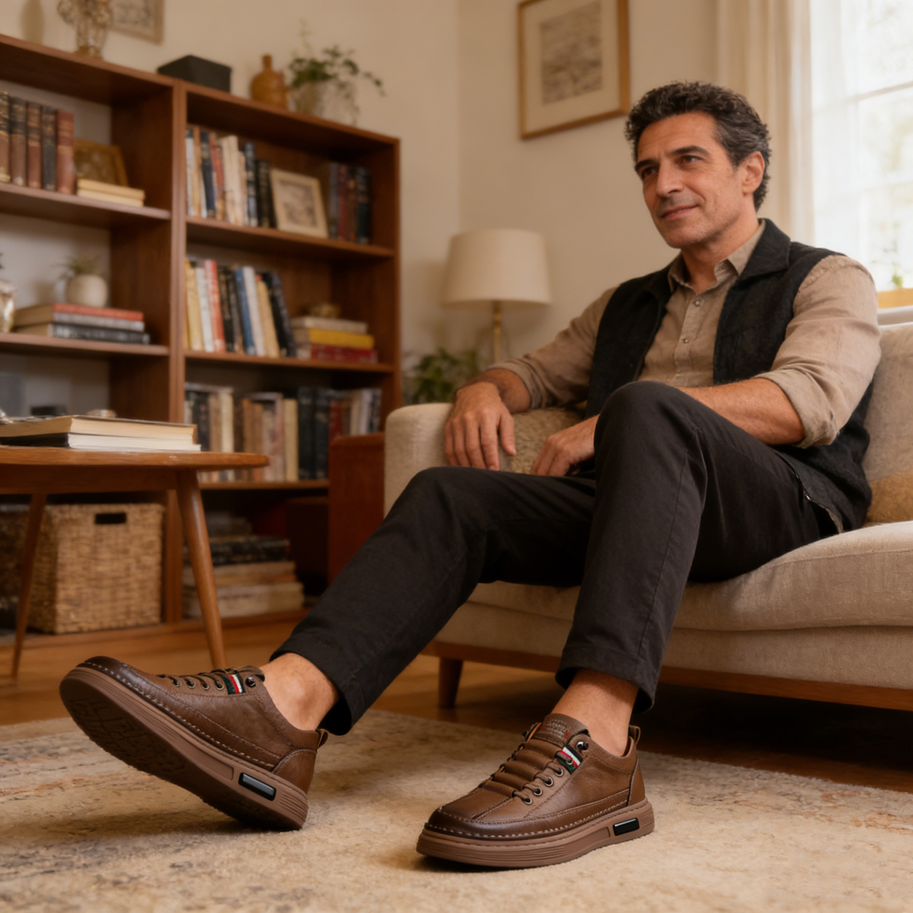 【🎉Ofertă limitată】 - Pantofi ortopedici din piele australiană autentică 👞 - Indispensabili pentru bărbați ✅ Suport pentru arcul plantar - Confortabili pentru mersul pe tot parcursul zilei ✅