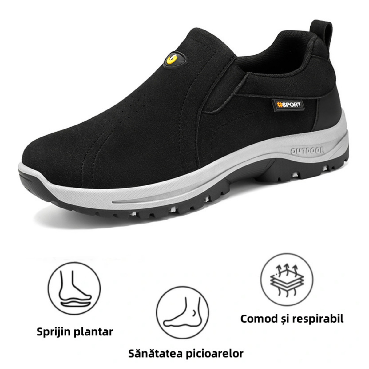 【🎁Ofertă limitată】Pantofi ortopedici noi pentru bărbați cu design ergonomic👞 Ameliorează eficient durerea la mers✅ Face mersul mai confortabil✅
