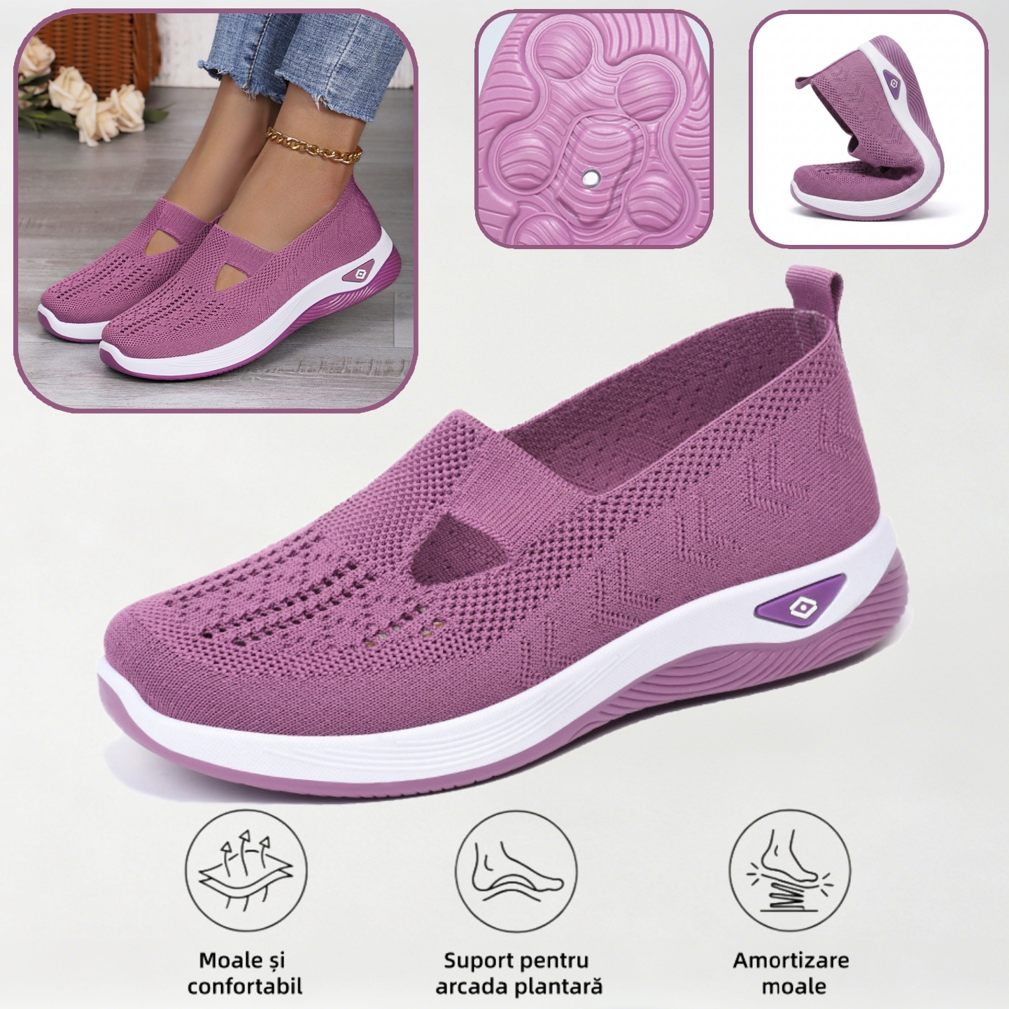 🔥70% reducere astăzi - Nu ratați! ⏰ Pantofi ortopedici cu design ergonomic - design cu suport pentru arcul plantar 👞 Ameliorează cu ușurință durerea de picior