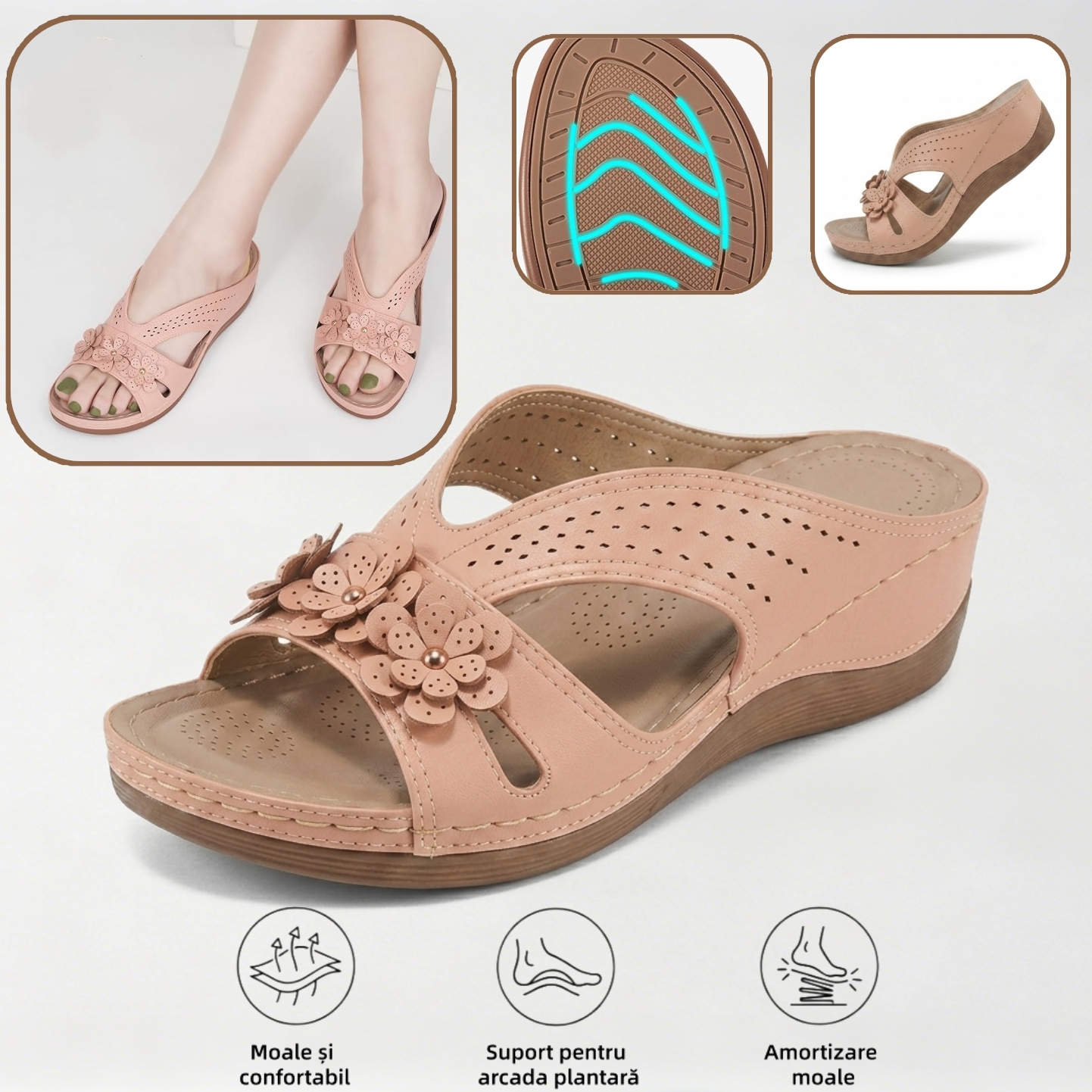 🔥70% reducere astăzi - Nu ratați! ⏰ Pantofi ortopedici cu design ergonomic - design cu suport pentru arcul plantar 👞 Ameliorează cu ușurință durerea de picior