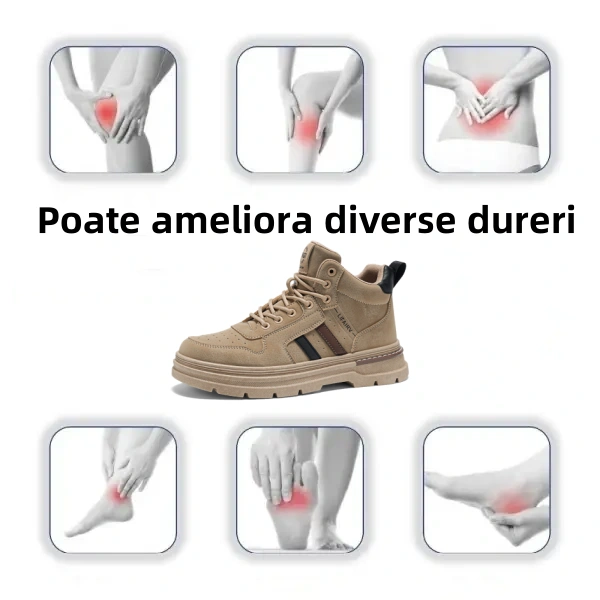 【🎁Ofertă limitată】Pantofi ortopedici ergonomici pentru bărbați, cusuți manual, confortabili la mers, ameliorează durerea✅