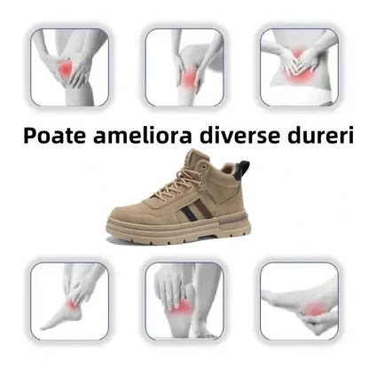 【🎁Ofertă limitată】Pantofi ortopedici ergonomici pentru bărbați, cusuți manual, confortabili la mers, ameliorează durerea✅
