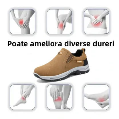 【🎁Ofertă limitată】Pantofi ortopedici noi pentru bărbați cu design ergonomic👞 Ameliorează eficient durerea la mers✅ Face mersul mai confortabil✅
