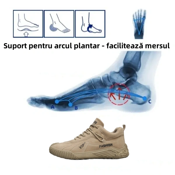 (🎉 50% reducere astăzi - ofertă pe timp limitat, nu o ratați) Pantofi ortopedici pentru bărbați ergonomici - suport pentru arc, cusute manual pentru o experiență confortabilă de mers 👞