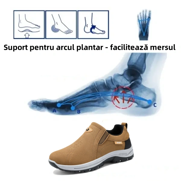 【🎁Ofertă limitată】Pantofi ortopedici noi pentru bărbați cu design ergonomic👞 Ameliorează eficient durerea la mers✅ Face mersul mai confortabil✅