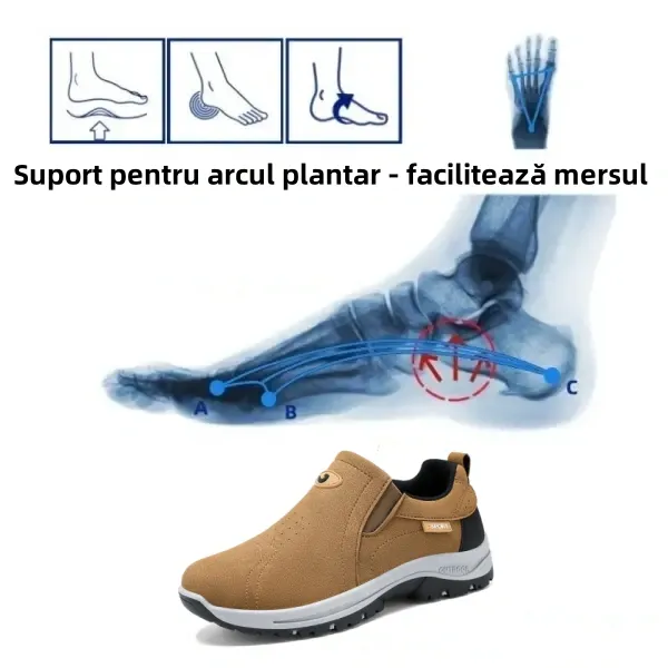 【🎁Ofertă limitată】Pantofi ortopedici noi pentru bărbați cu design ergonomic👞 Ameliorează eficient durerea la mers✅ Face mersul mai confortabil✅