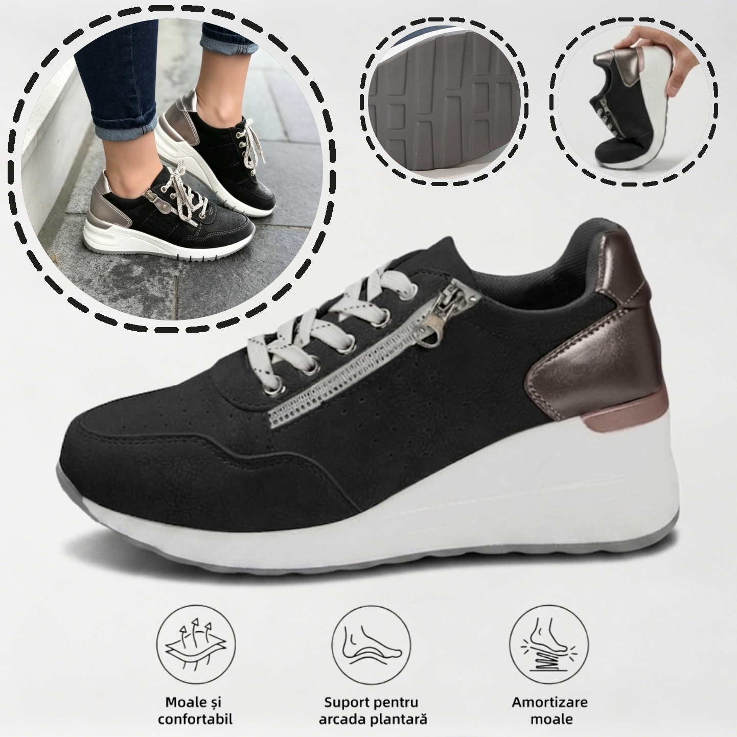 🔥70% reducere astăzi - Nu ratați! ⏰ Pantofi ortopedici cu design ergonomic - design cu suport pentru arcul plantar 👞 Ameliorează cu ușurință durerea de picior