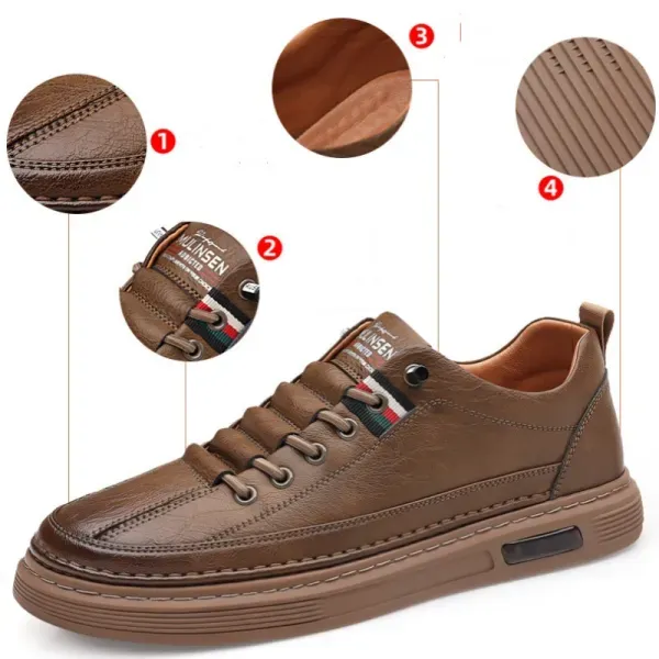 (🎉Reducere de 60% astăzi - ofertă pe timp limitat, nu o ratați) - Pantofi ortopedici autentici din piele de vacă australiană - ✅Un must-have pentru bărbați