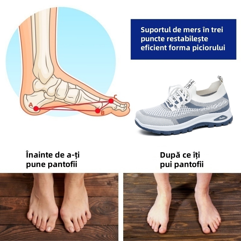 🔥70% reducere astăzi - Nu ratați! ⏰ Pantofi ortopedici cu design ergonomic - design cu suport pentru arcul plantar 👞 Ameliorează cu ușurință durerea de picior