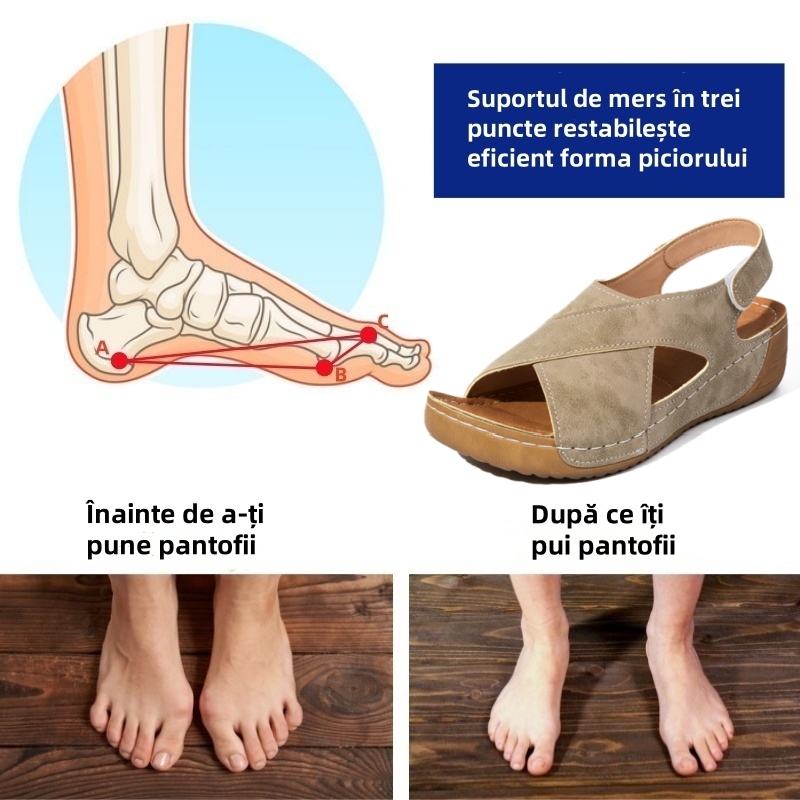 🔥70% reducere astăzi - Nu ratați! ⏰ Pantofi ortopedici cu design ergonomic - design cu suport pentru arcul plantar 👞 Ameliorează cu ușurință durerea de picior