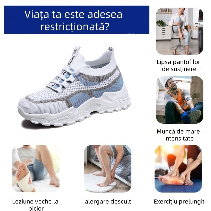 🔥70% reducere astăzi - Nu ratați! ⏰ Pantofi ortopedici cu design ergonomic - design cu suport pentru arcul plantar 👞 Ameliorează cu ușurință durerea de picior