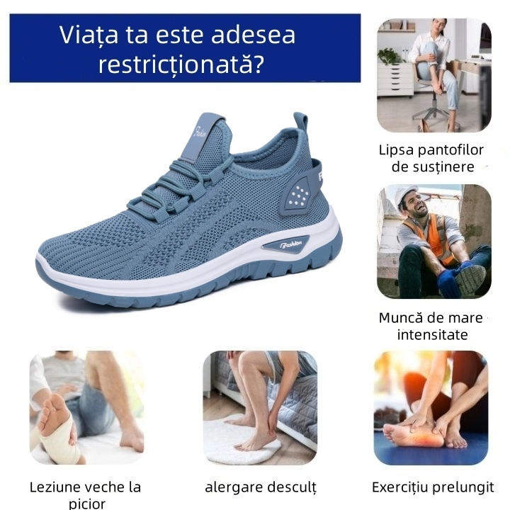 🔥70% reducere astăzi - Nu ratați! ⏰ Pantofi ortopedici cu design ergonomic - design cu suport pentru arcul plantar 👞 Ameliorează cu ușurință durerea de picior