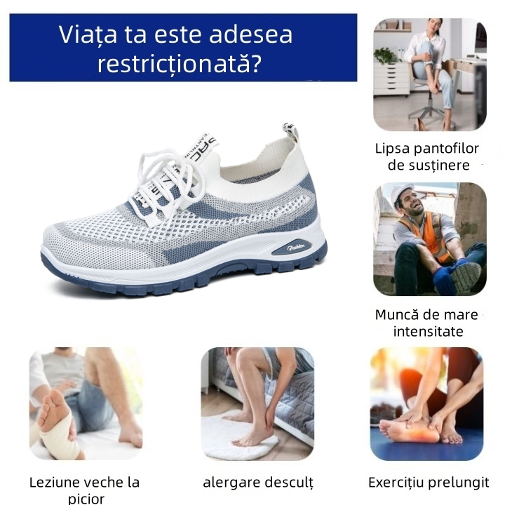 🔥70% reducere astăzi - Nu ratați! ⏰ Pantofi ortopedici cu design ergonomic - design cu suport pentru arcul plantar 👞 Ameliorează cu ușurință durerea de picior
