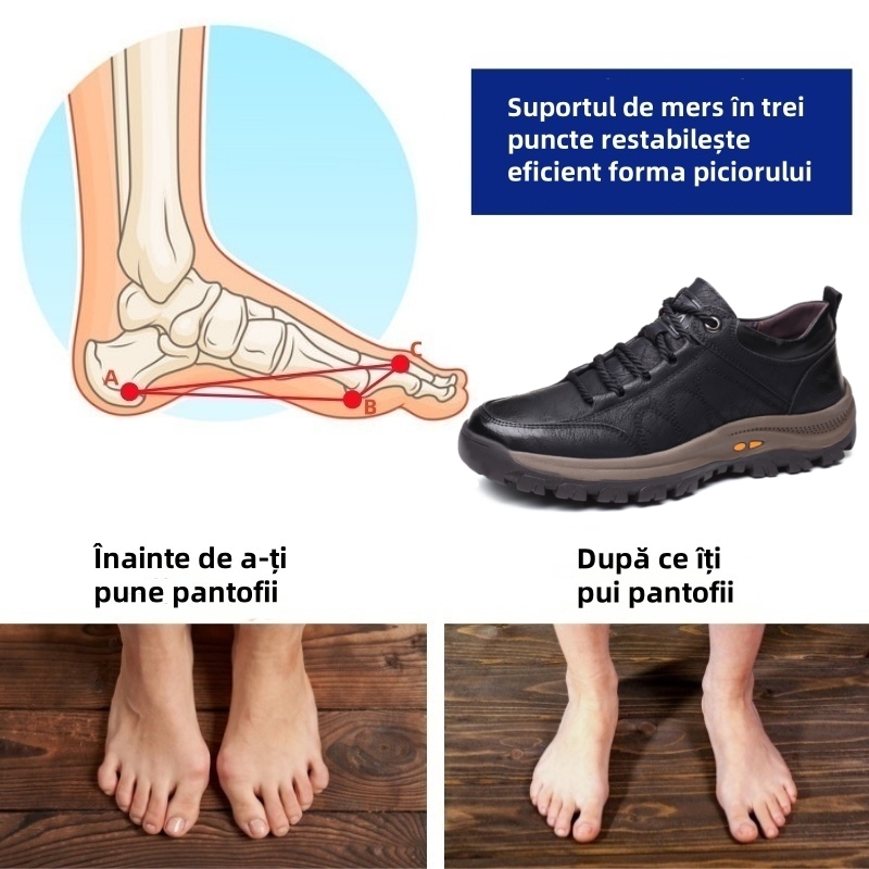 🎉70% reducere astăzi, oferta se termină în curând! 🐂 Pantofi ortopedici bărbătești, confecționați din piele naturală italiană 👞 Ameliorează durerea ✅ Mers confortabil