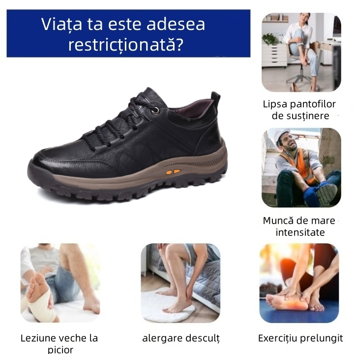 🎉70% reducere astăzi, oferta se termină în curând! 🐂 Pantofi ortopedici bărbătești, confecționați din piele naturală italiană 👞 Ameliorează durerea ✅ Mers confortabil