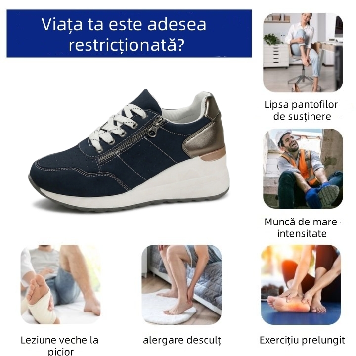 🔥70% reducere astăzi - Nu ratați! ⏰ Pantofi ortopedici cu design ergonomic - design cu suport pentru arcul plantar 👞 Ameliorează cu ușurință durerea de picior