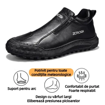 【🎁Ofertă limitată】Pantofi bărbătești din piele de vițel🐂 Pantofi ortopedici recent îmbunătățiți: Suport pentru arcul plantar - Ușor de încălțat și dezlănțuit✅ Impermeabili și antiderapanți - Potriviti pentru toate condițiile meteorologice✅