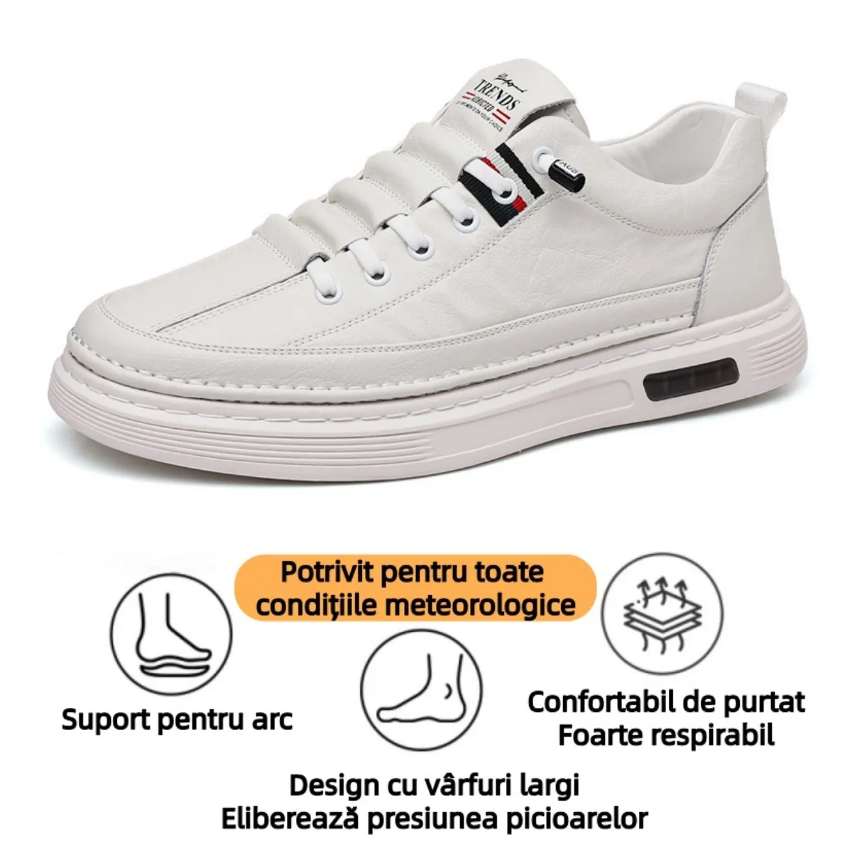【🎉Ofertă limitată】 - Pantofi ortopedici din piele australiană autentică 👞 - Indispensabili pentru bărbați ✅ Suport pentru arcul plantar - Confortabili pentru mersul pe tot parcursul zilei ✅