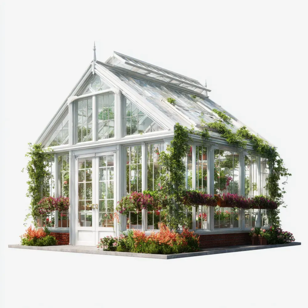 Invernadero de Jardín Vidrio 3x4x2.5 m - Transparente - Diseño Clásico